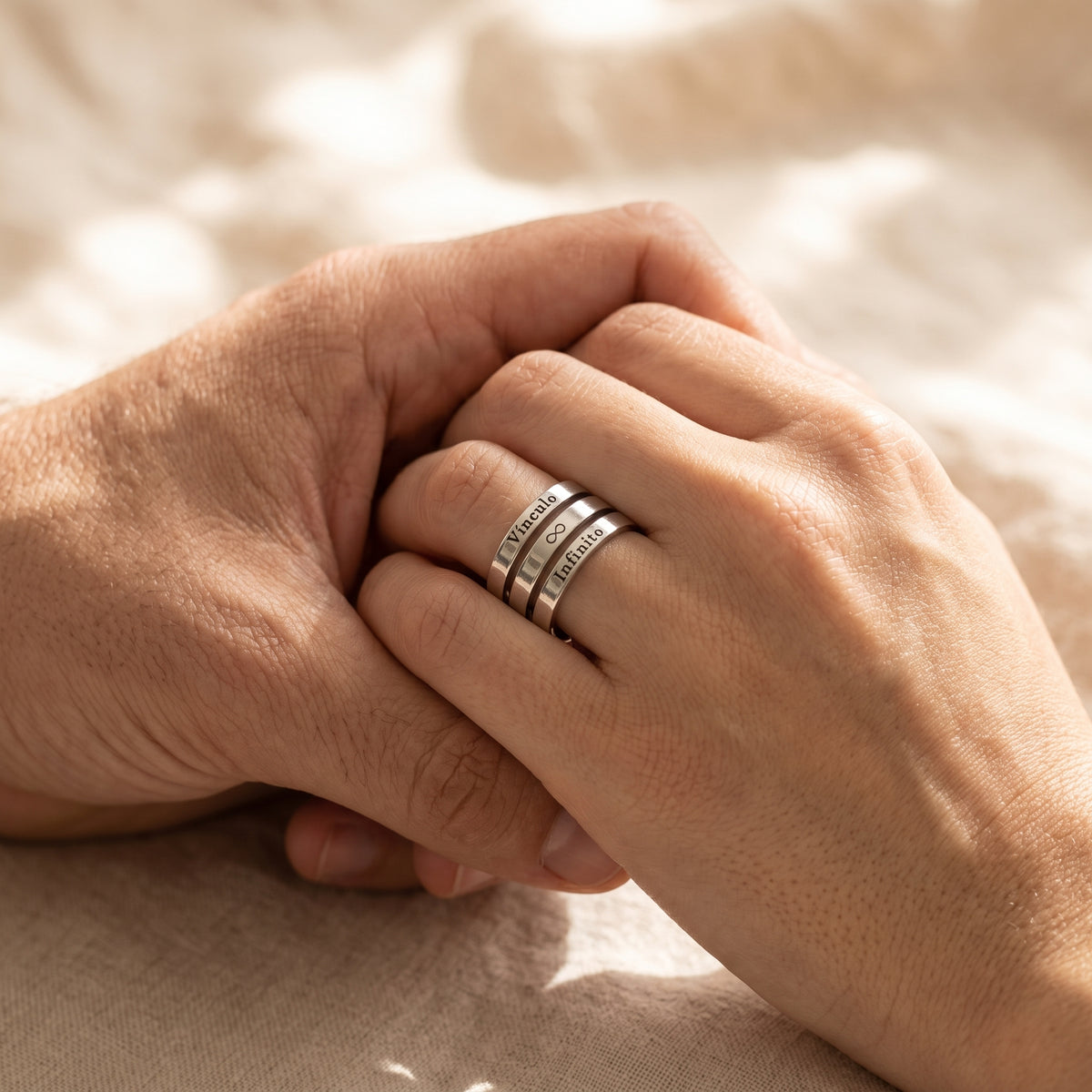 Anillo Vínculo Infinito | Acero Inoxidable 316L Ajustable Unisex
