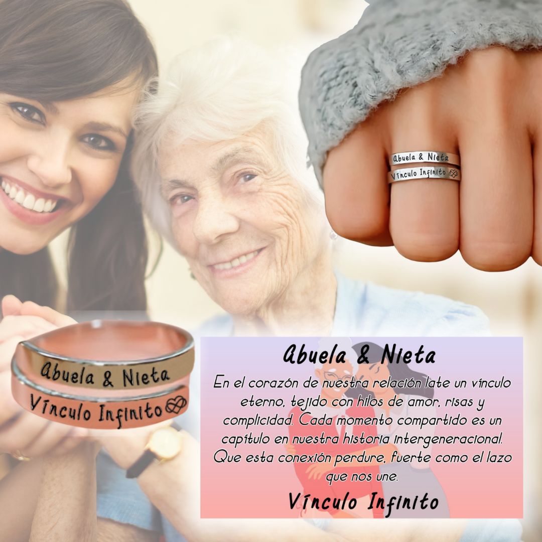 Anillos "Abuela & Nieta" (2x1) + Tarjetita