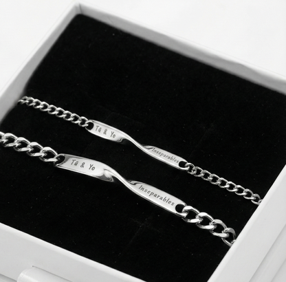 2 Pulseras "Tú & Yo - inseparables"