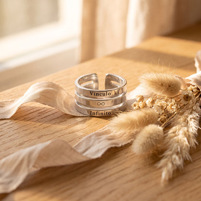 Anillo "Vínculo ♾️ Infinito" | Acero Inoxidable 316L Ajustable