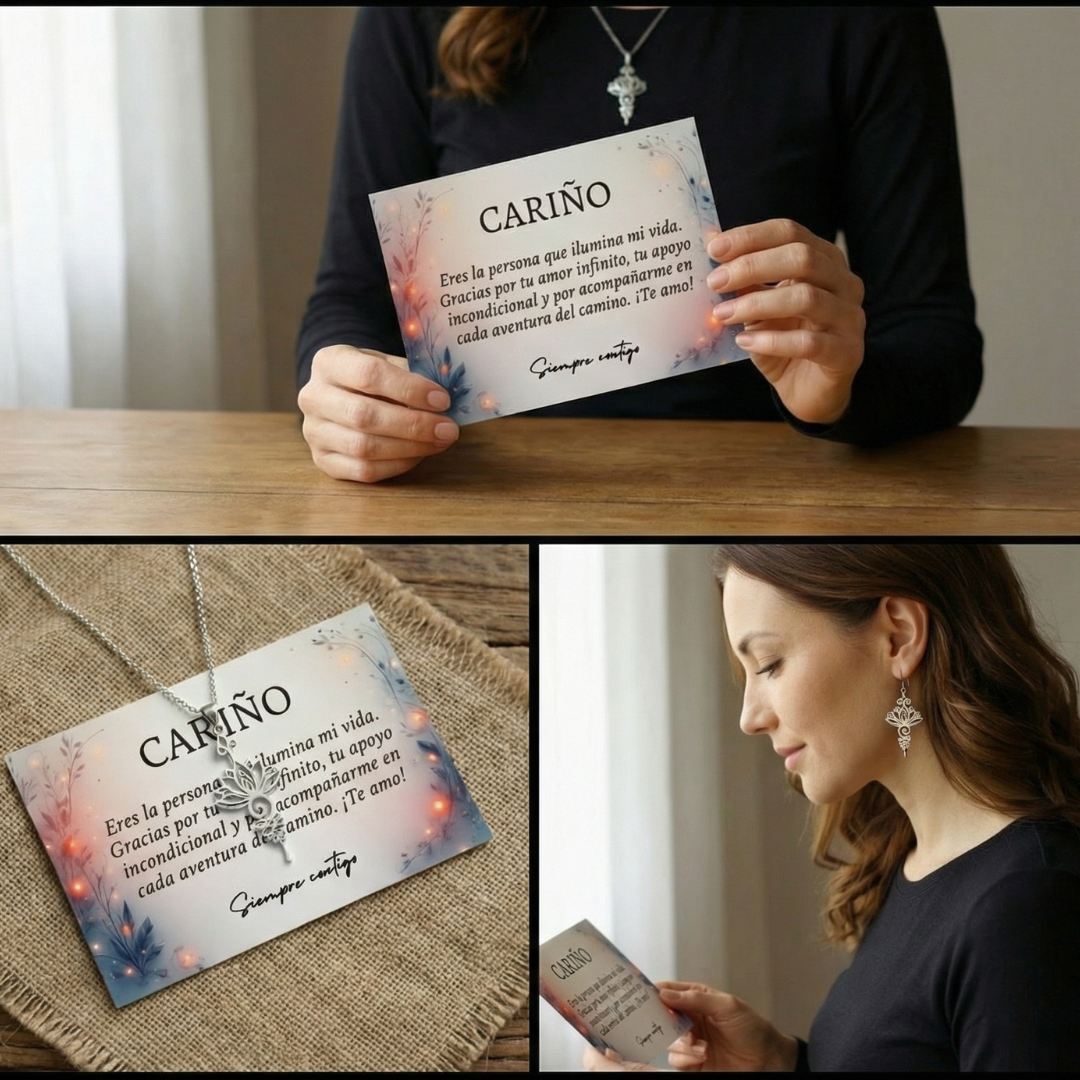 Set Flor de Loto (Collar y pendientes)