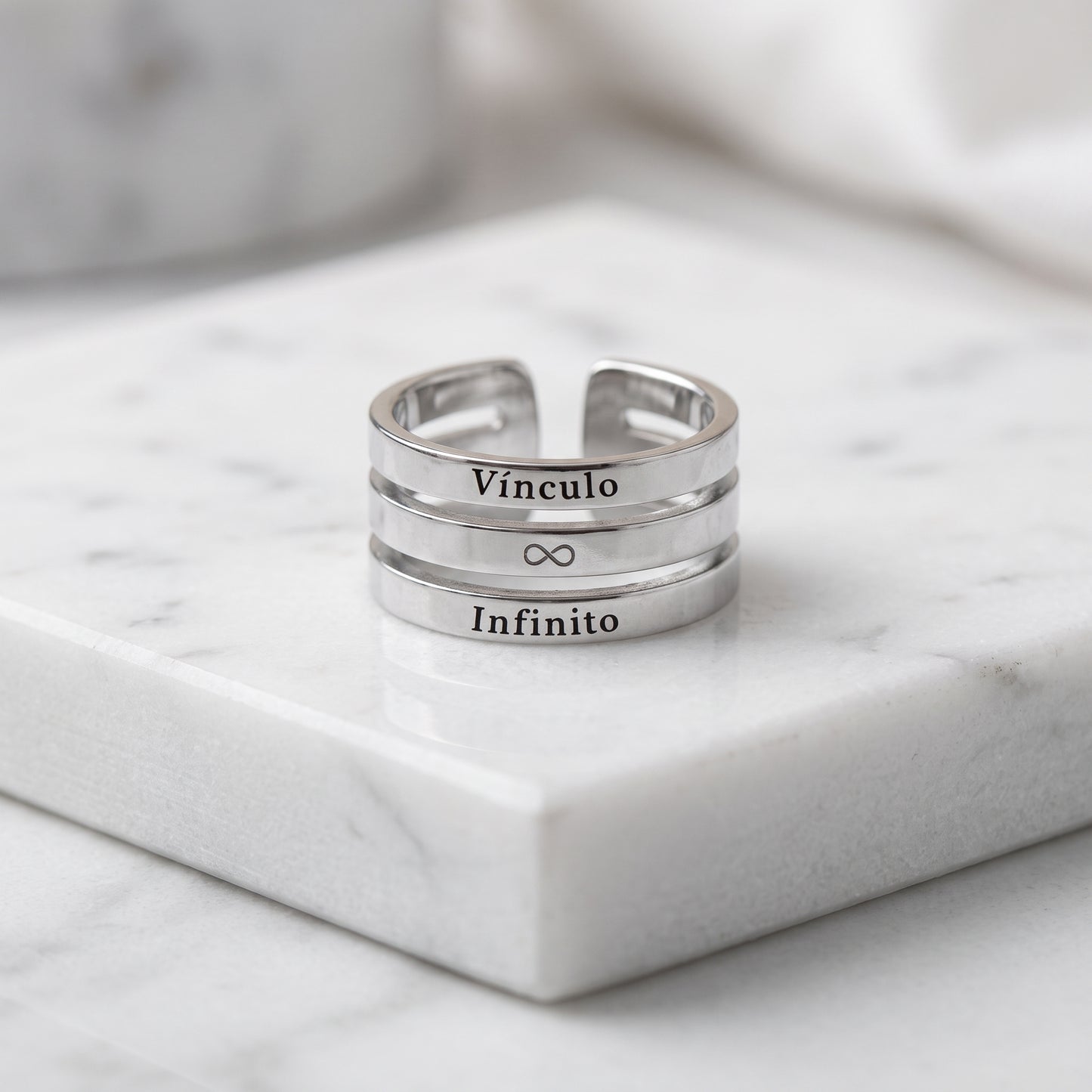 Anillo "Vínculo ♾️ Infinito" | Acero Inoxidable 316L Ajustable