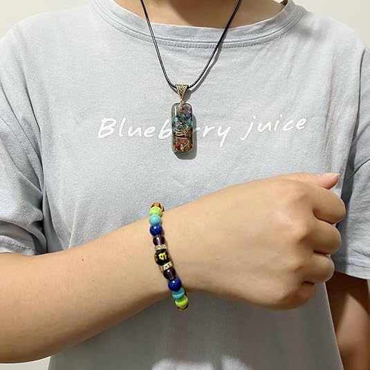 PACK  COLGANTES + PULSERAS  ORGONITA CHAKRAS 7