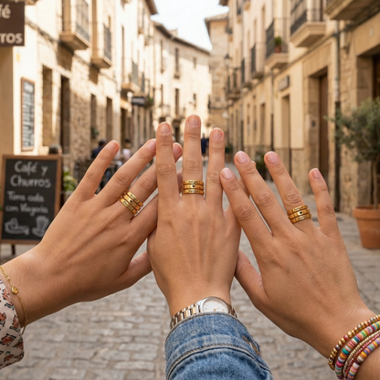 Anillo "Amigas ♥️ Siempre" | Acero Inoxidable 316L Ajustable