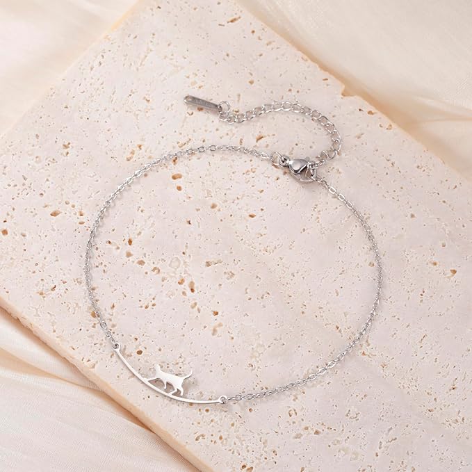 Set Collar+pulsera+Tobillera "amor felino"