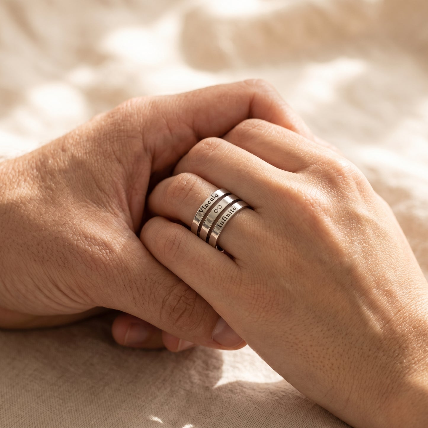 Anillo "Vínculo ♾️ Infinito" | Acero Inoxidable 316L Ajustable