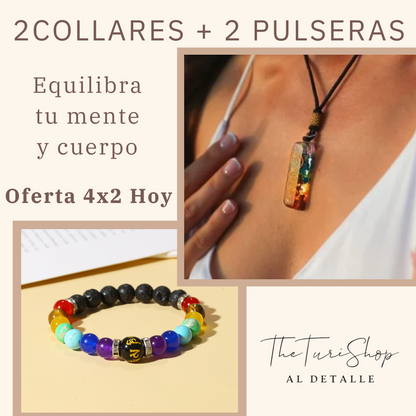 Colgante Orgonita 7 Chakras (2x1) +Tarjetita