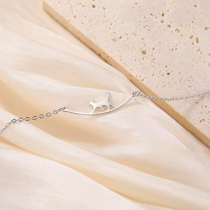 Set Collar+pulsera+Tobillera "amor felino"