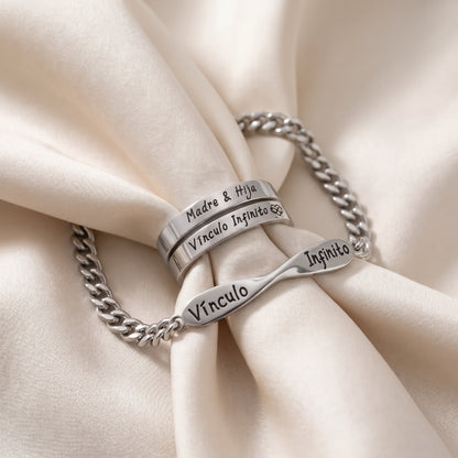 anillo y pulsera Madre hija Vínculo infinito
