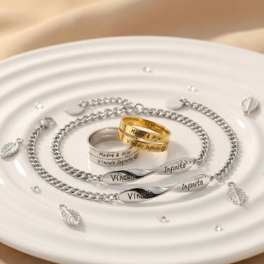 SET 2 Anillos + 2 Esclavas Madre & Hija