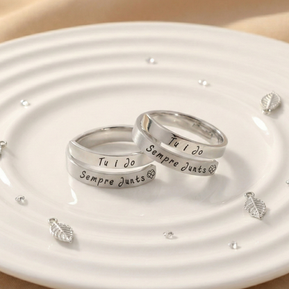 Duo d'Anells "Tu i jo Sempre junts" (Ajustables)