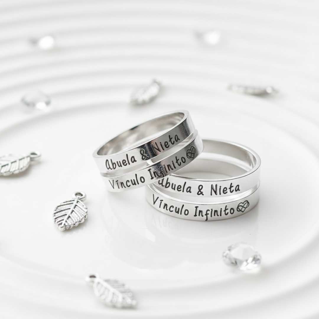 Anillos "Abuela & Nieta" (2x1) + Tarjetita