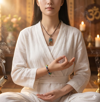 PACK  COLGANTES + PULSERAS  ORGONITA CHAKRAS 7