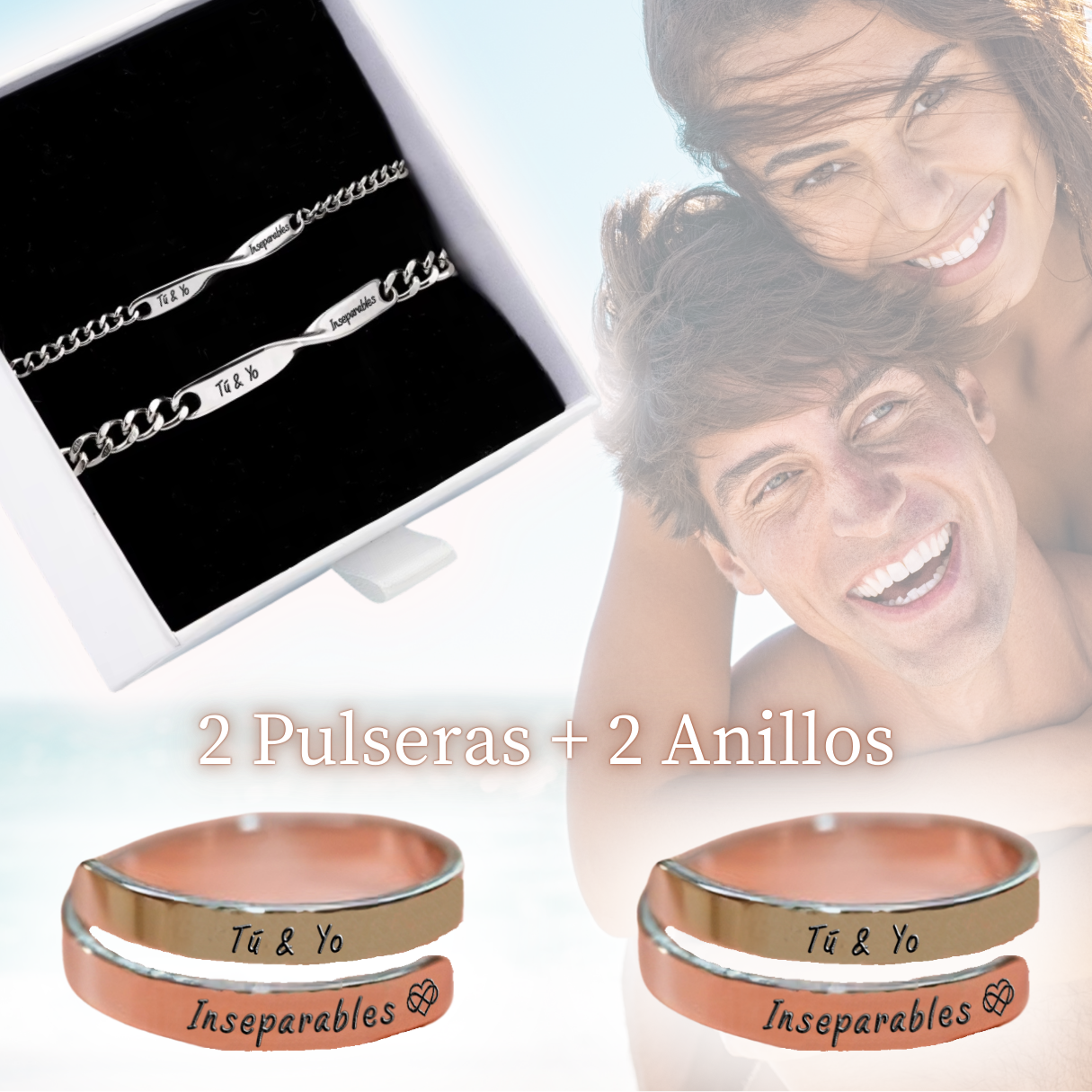 Pulsera "Tú & Yo" / "inseparables" + Otra de regalo