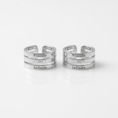 Anillo Vínculo Infinito | Acero Inoxidable 316L Ajustable Unisex