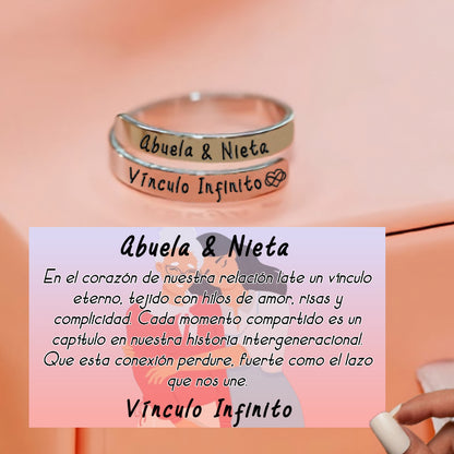 Anillos "Abuela & Nieta" + Tarjetita + HOY PULSERAS GRATIS!