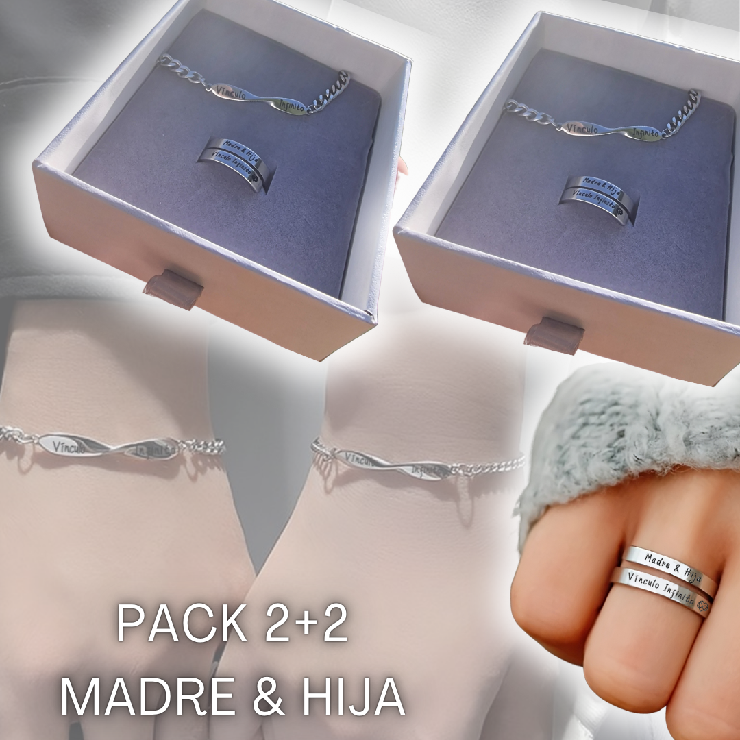 PACK Anillos + Esclavas "Madre & Hija" (2x1) + Tarjetita