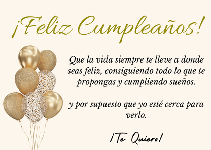 Tarjeta Dedicatoria Premium 15cm | Personaliza tu Regalo